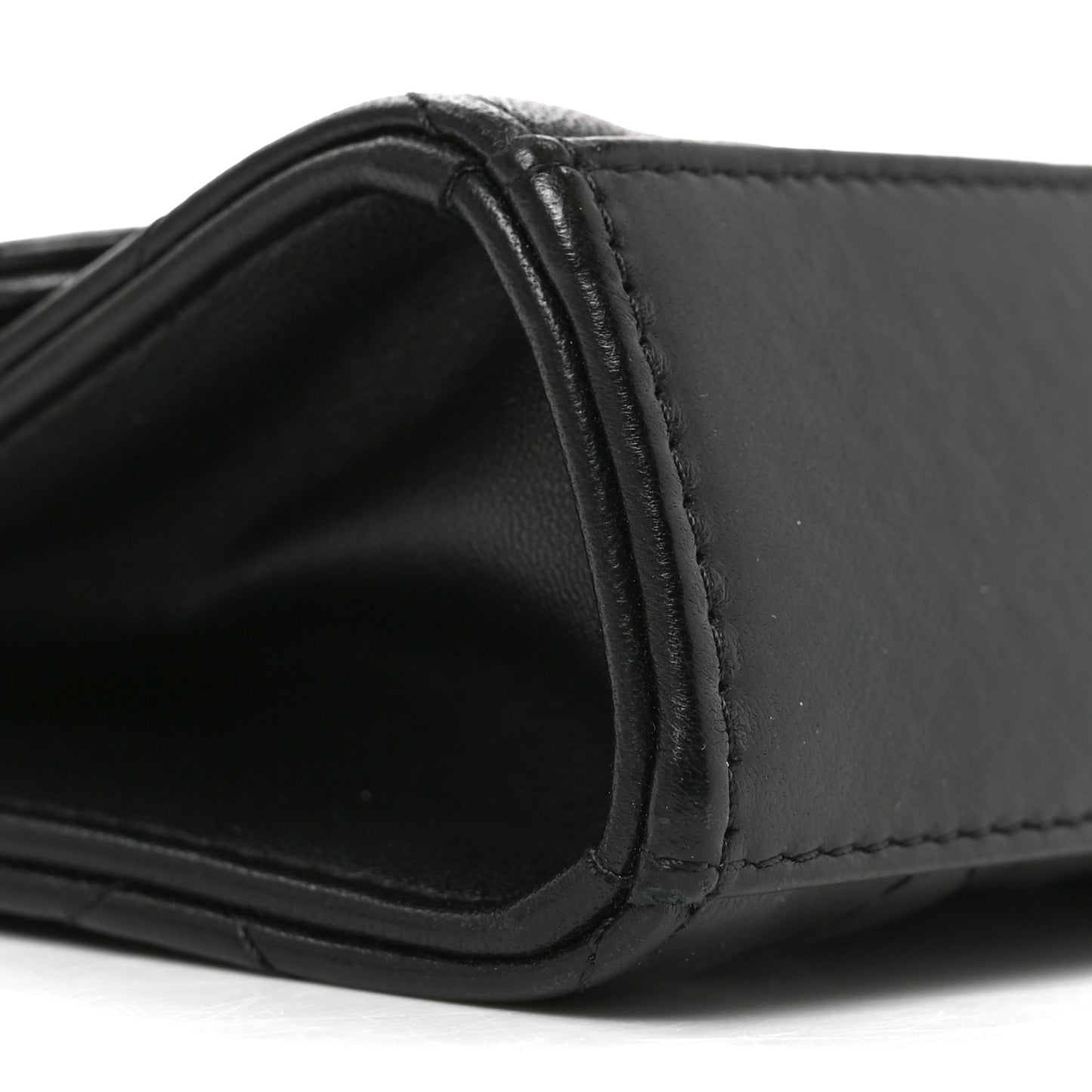 Lambskin Quilted Mini Trendy CC Chain Wallet Black