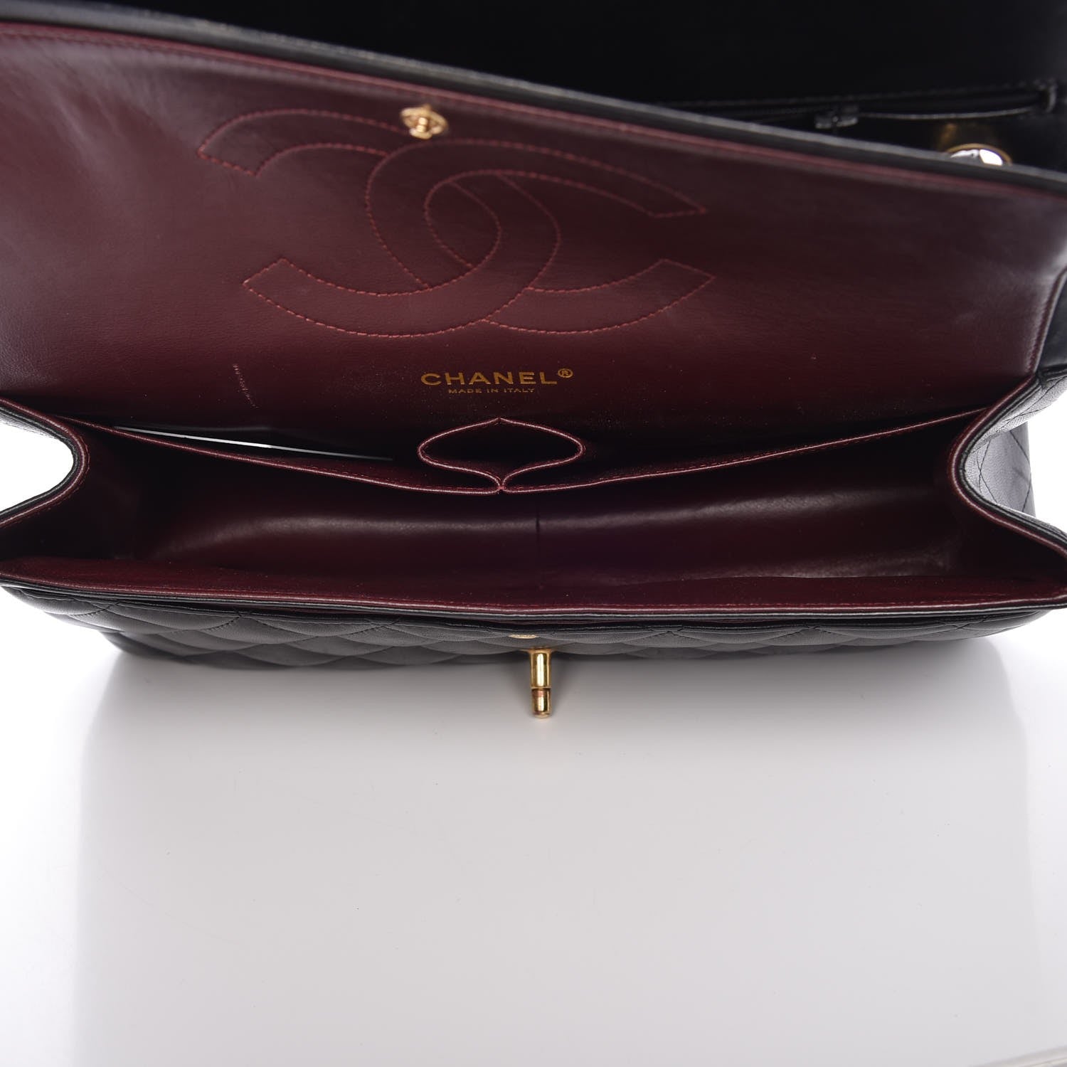 Chanel Lambskin Quilted Jumbo Double Flap Black 6 of 12