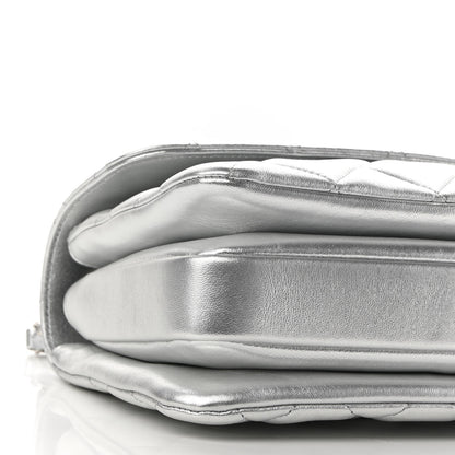 Chanel Metallic Lambskin Quilted Small Trendy CC Flap Dual Handle Bag Silver 9 of 10