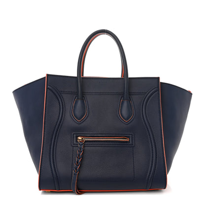 Celine Supple Calfskin Large Phantom Luggage Navy Blue Orange 1 of 17