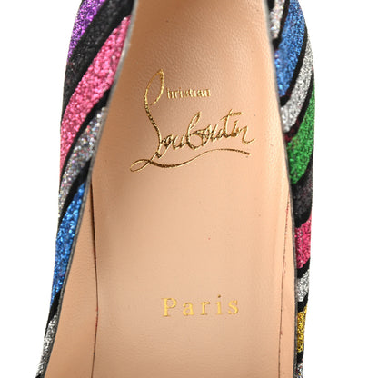 Christian Louboutin Suede Stripy Glitter Pigalle Follies 100 Pumps 36 Multicolor 7 of 7