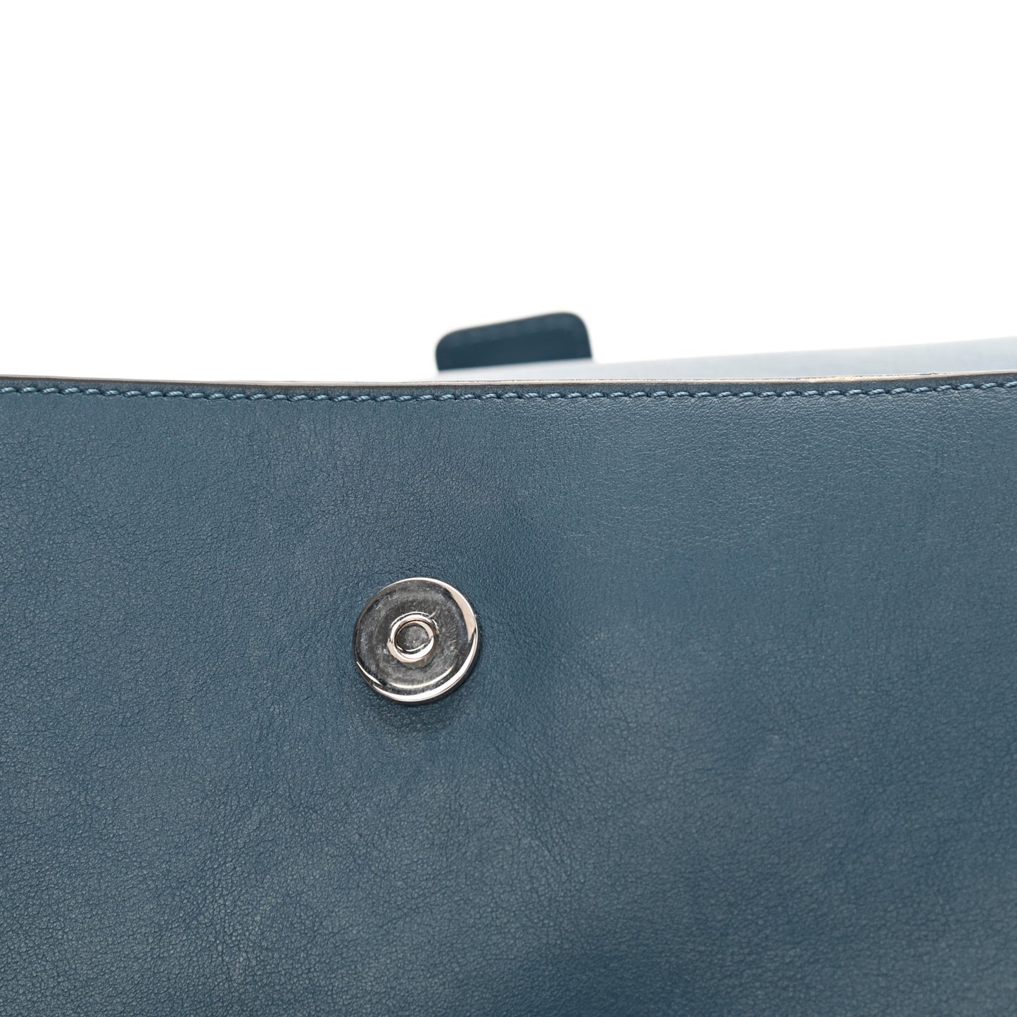 Suede Calfskin Small Faye Shoulder Bag Majolica Blue