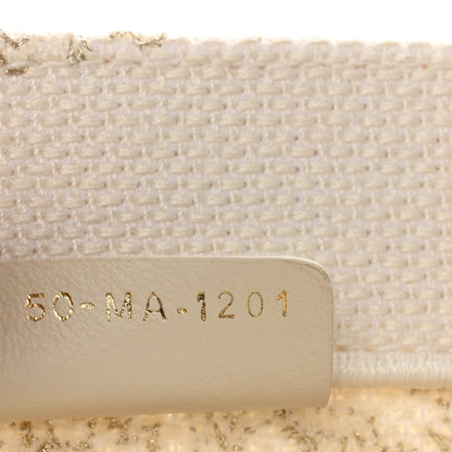 Christian Dior Canvas Embroidered Large Around The World Book Tote Gold 8 of 11