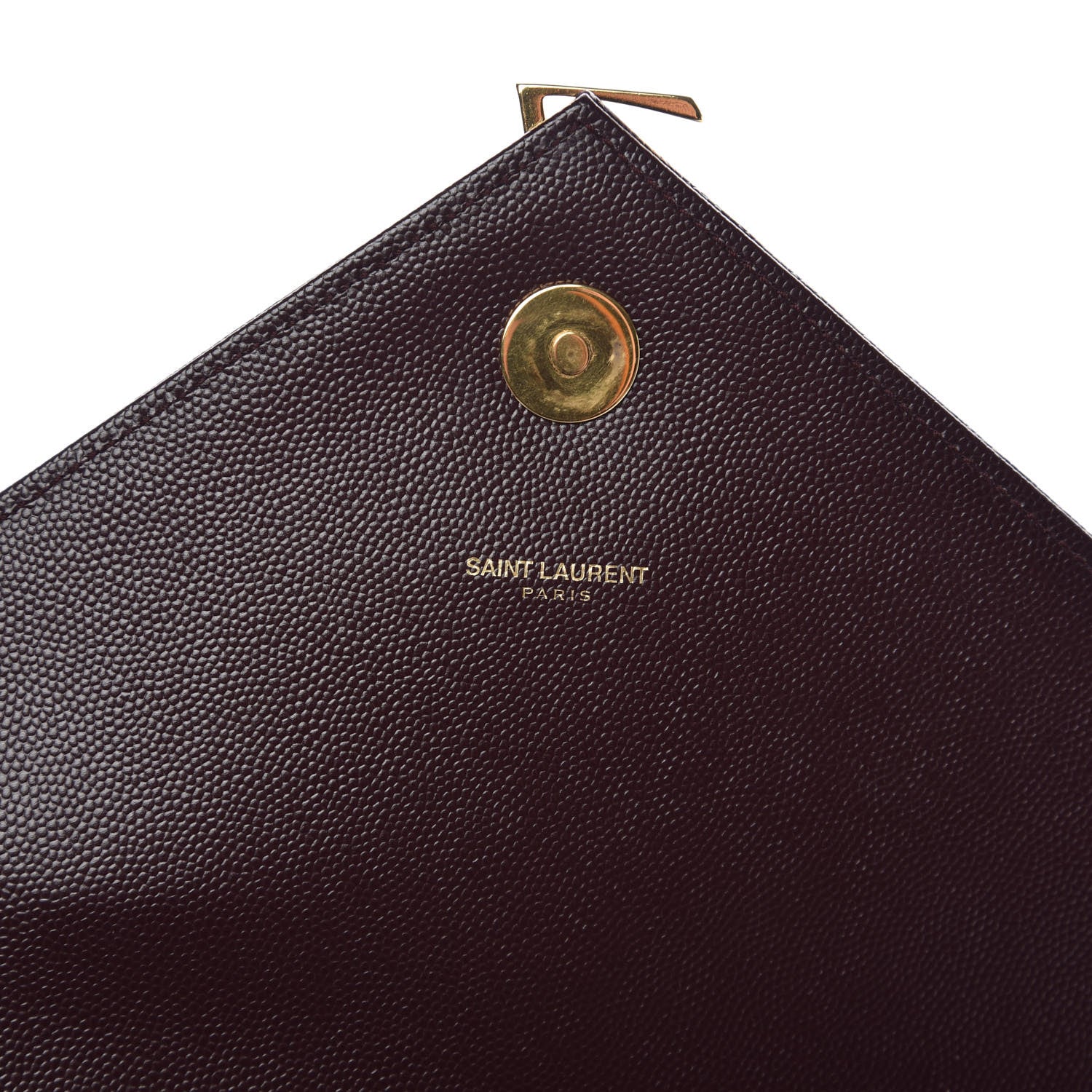 Saint Laurent Grain De Poudre Matelasse Chevron Large Monogram Satchel Rouge Legion 6 of 11