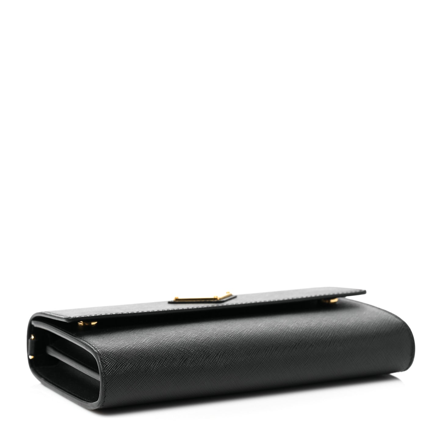 Saffiano Wallet With Shoulder Strap Black