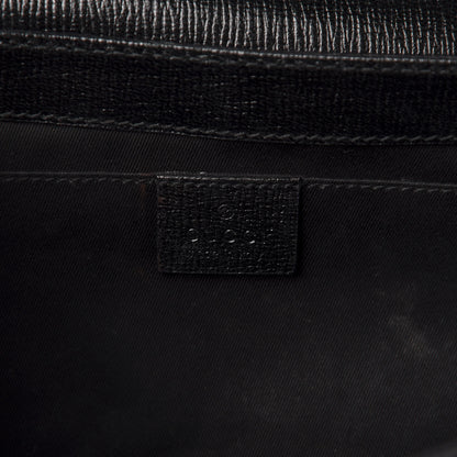 Gucci Textured Calfskin Horsebit Clutch Black 8 of 10