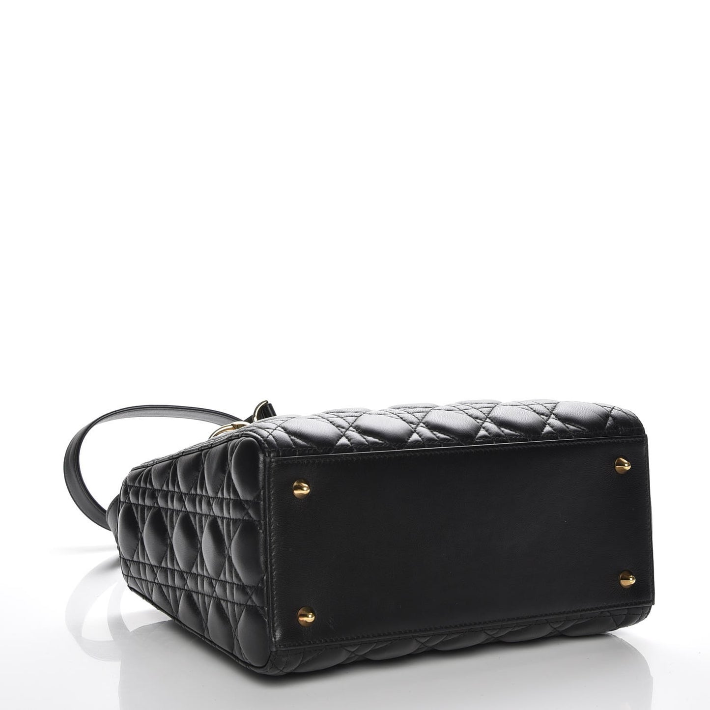 Lambskin Cannage Medium Lady Dior Black