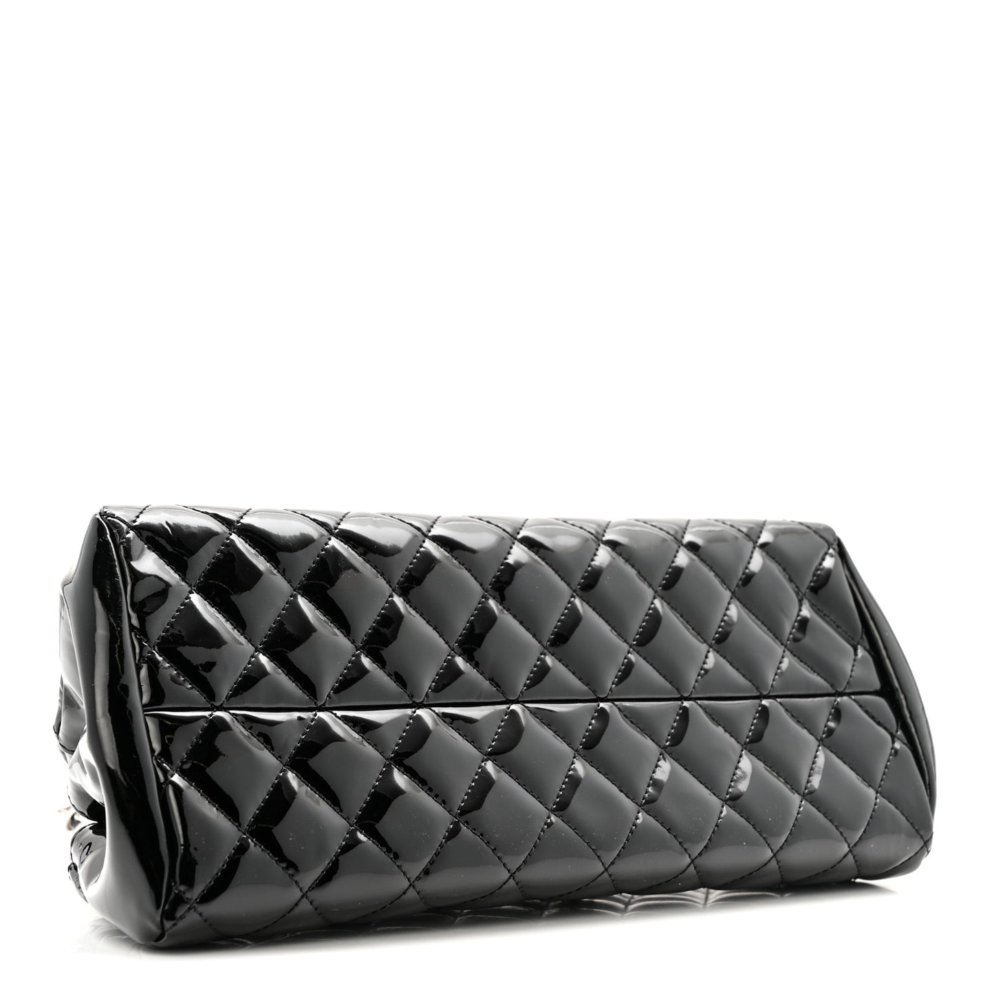 Patent Quilted Small Just Mademoiselle Bowling Bag Black