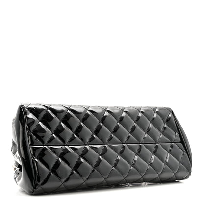 Chanel Patent Quilted Small Just Mademoiselle Bowling Bag Black 4 of 14