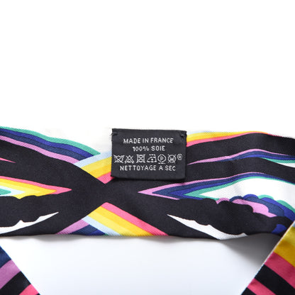 Hermes Silk Brides De Gala Shadow Twilly Black Jaune Multicolor 2 of 4