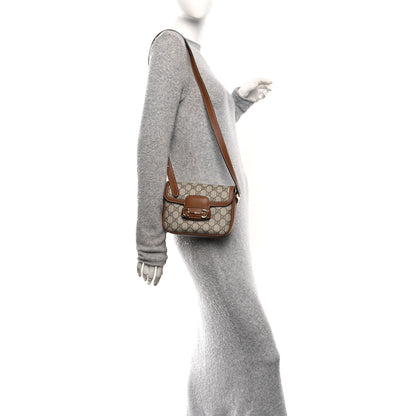 Gucci GG Supreme Monogram Horsebit 1955 Soft Small Shoulder Bag Beige Brown Sugar 2 of 11