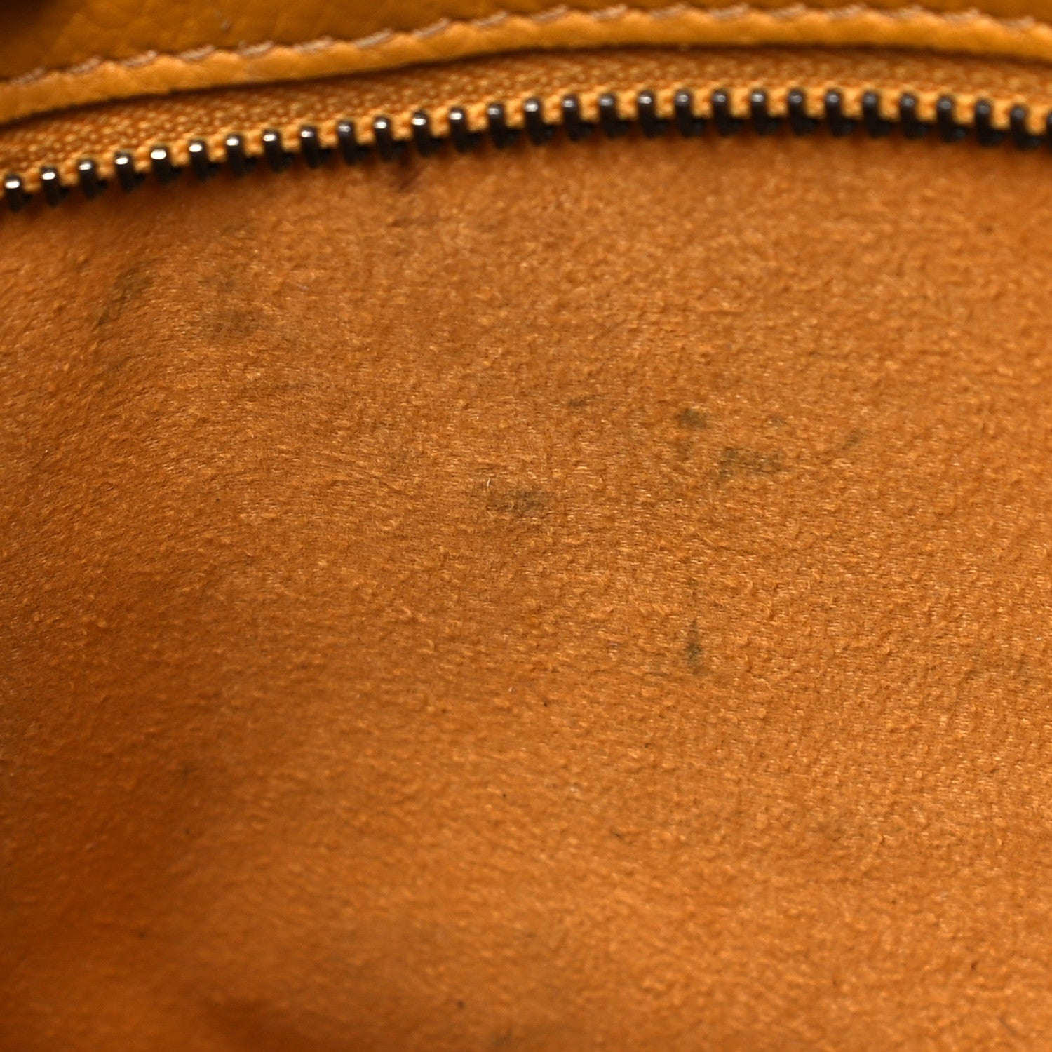 Celine Drummed Calfskin Nano Luggage Ocre 8 of 10