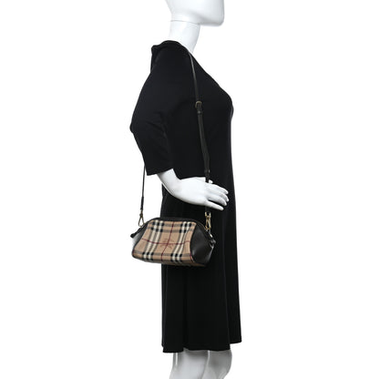 Burberry Haymarket Check Mini Blaze Crossbody Bag Chocolate 2 of 10