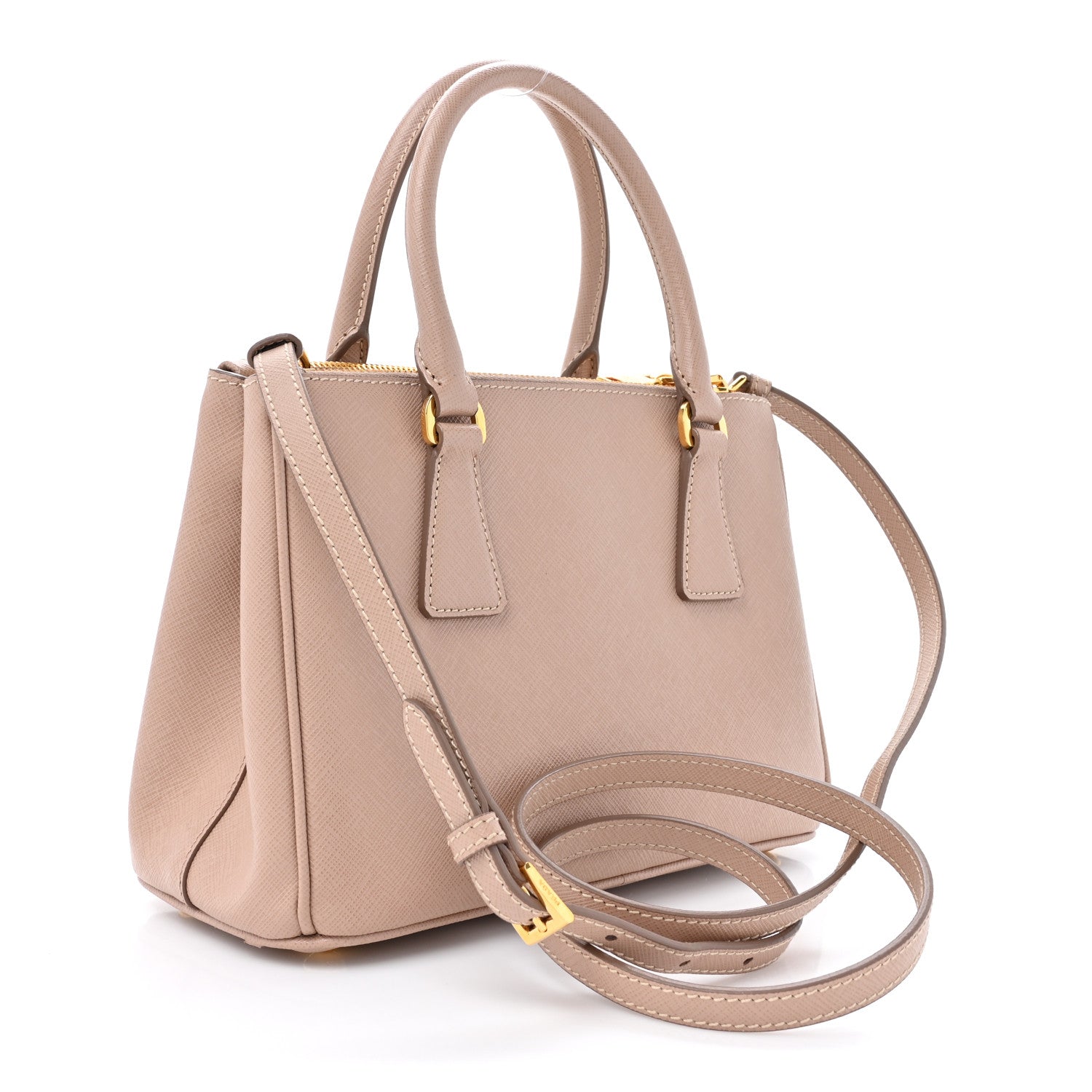 Prada Saffiano Mini Galleria Double Zip Tote Cammeo 3 of 12