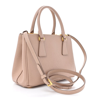 Prada Saffiano Mini Galleria Double Zip Tote Cammeo 3 of 12