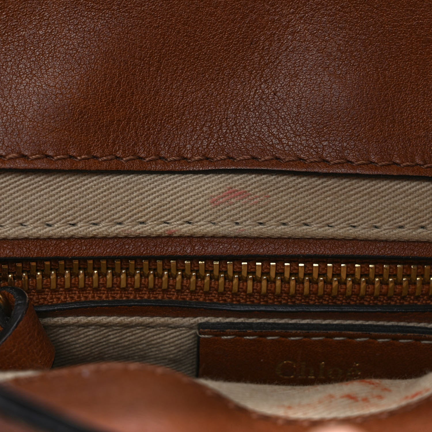 Chloe Suede Calfskin Small Faye Backpack Tobacco 12 of 14