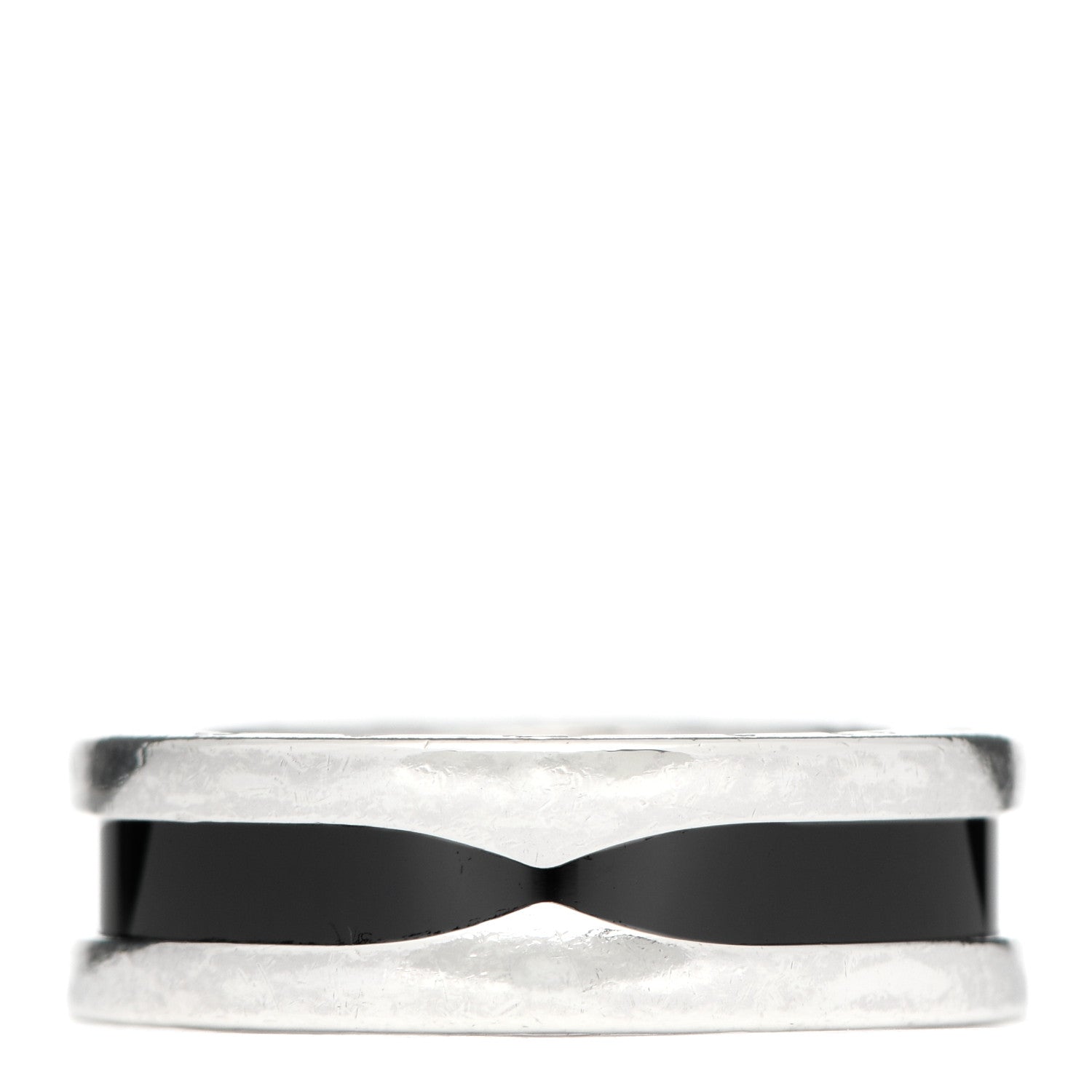 Bulgari Sterling Silver Ceramic Save The Children One-Band Ring 53 6.25 1 of 6