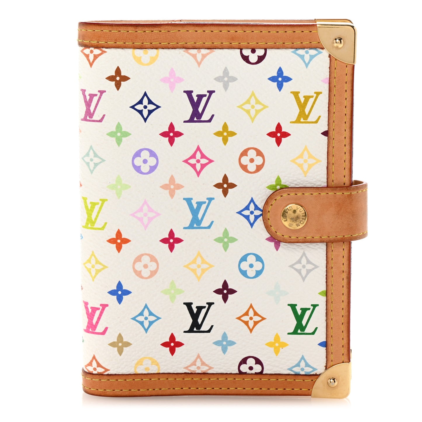 Monogram Multicolor Small Ring Agenda Cover White