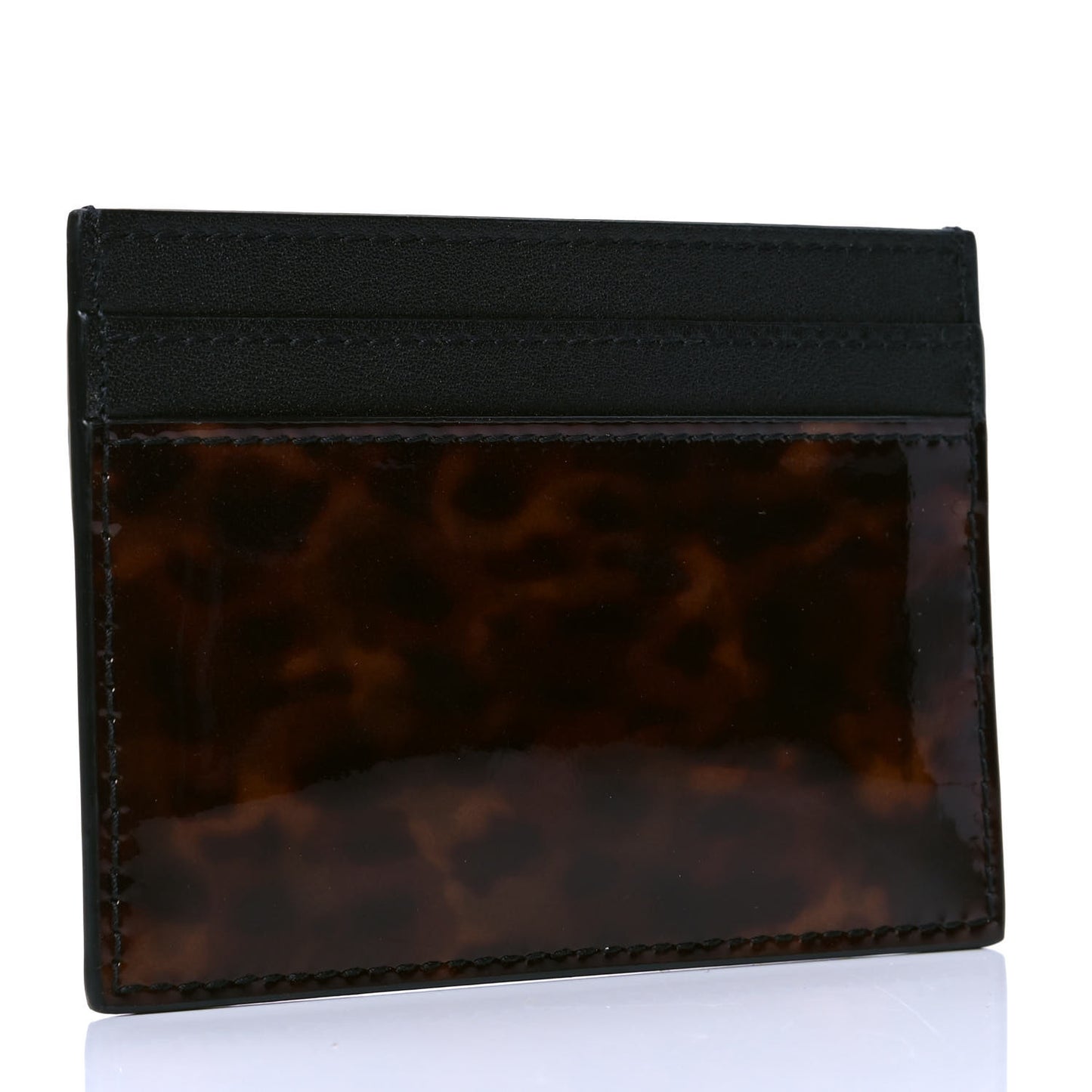 Patent Monogram Credit Card Case Tortoiseshell