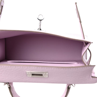 Hermes Chevre Mysore Mini Kelly Sellier 20 Mauve Pale Gold White 4 of 9