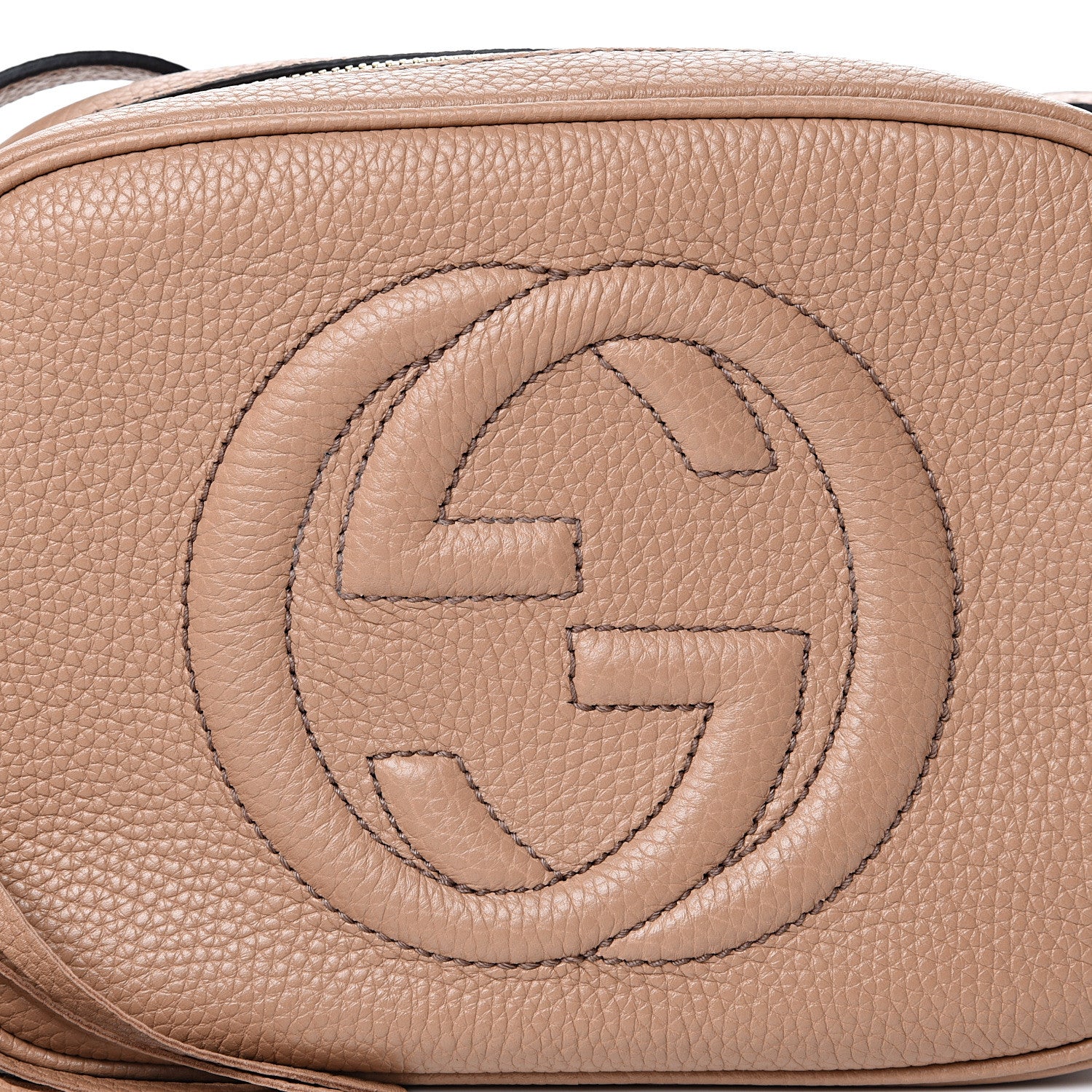 Gucci Pebbled Calfskin Small Soho Disco Bag Rose Beige 7 of 9
