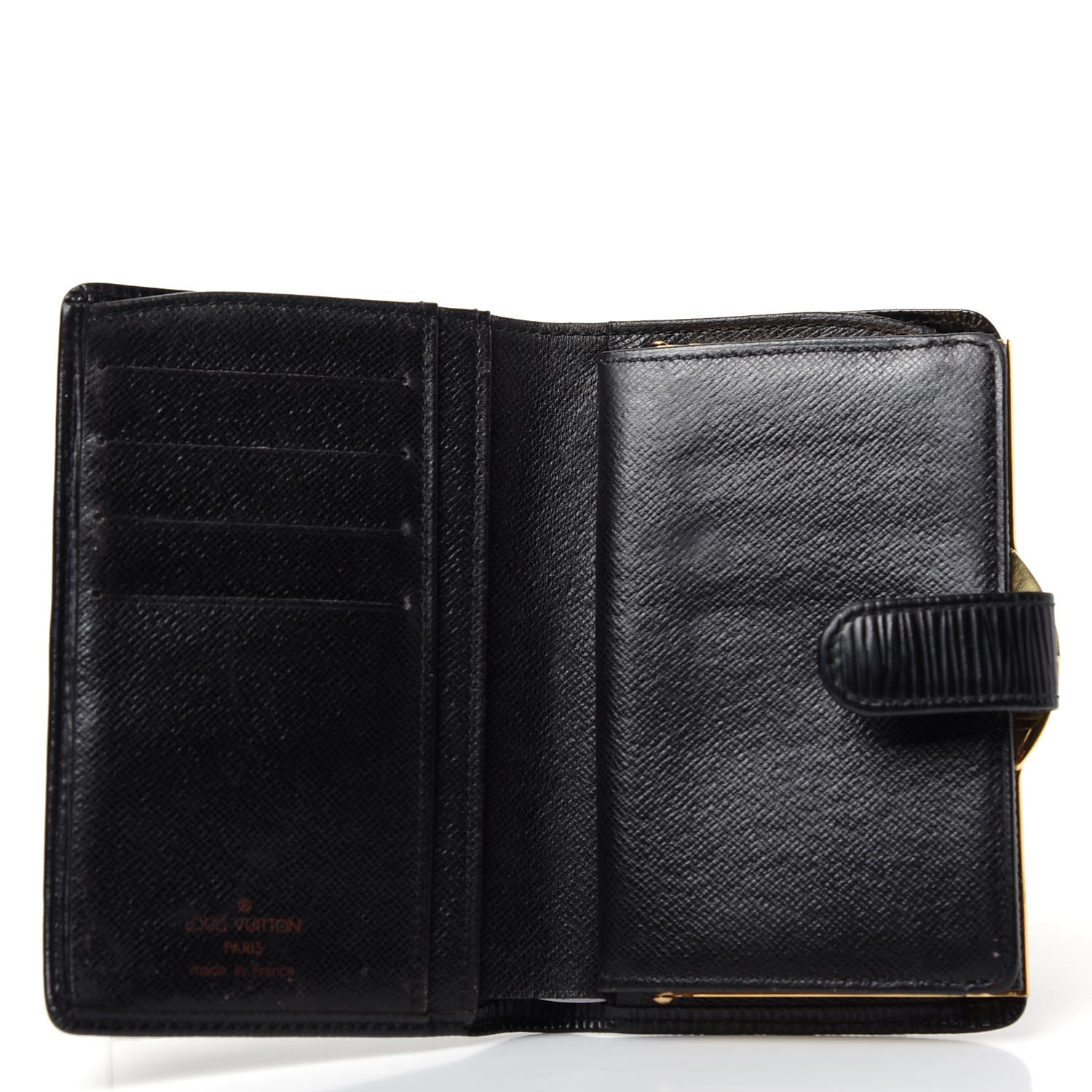 Louis Vuitton Epi French Purse Wallet Black 5 of 6