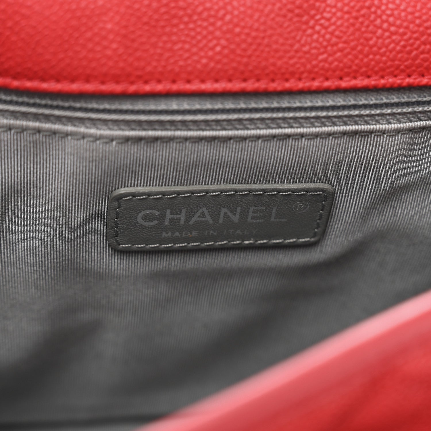 Chanel Caviar Quilted Large French Riviera Flap Red 6 of 10
