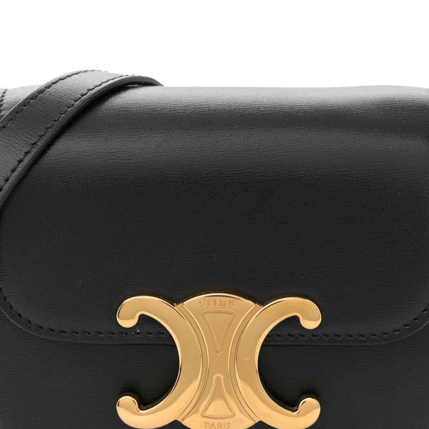 Celine Shiny Calfskin Mini Triomphe Black 8 of 11