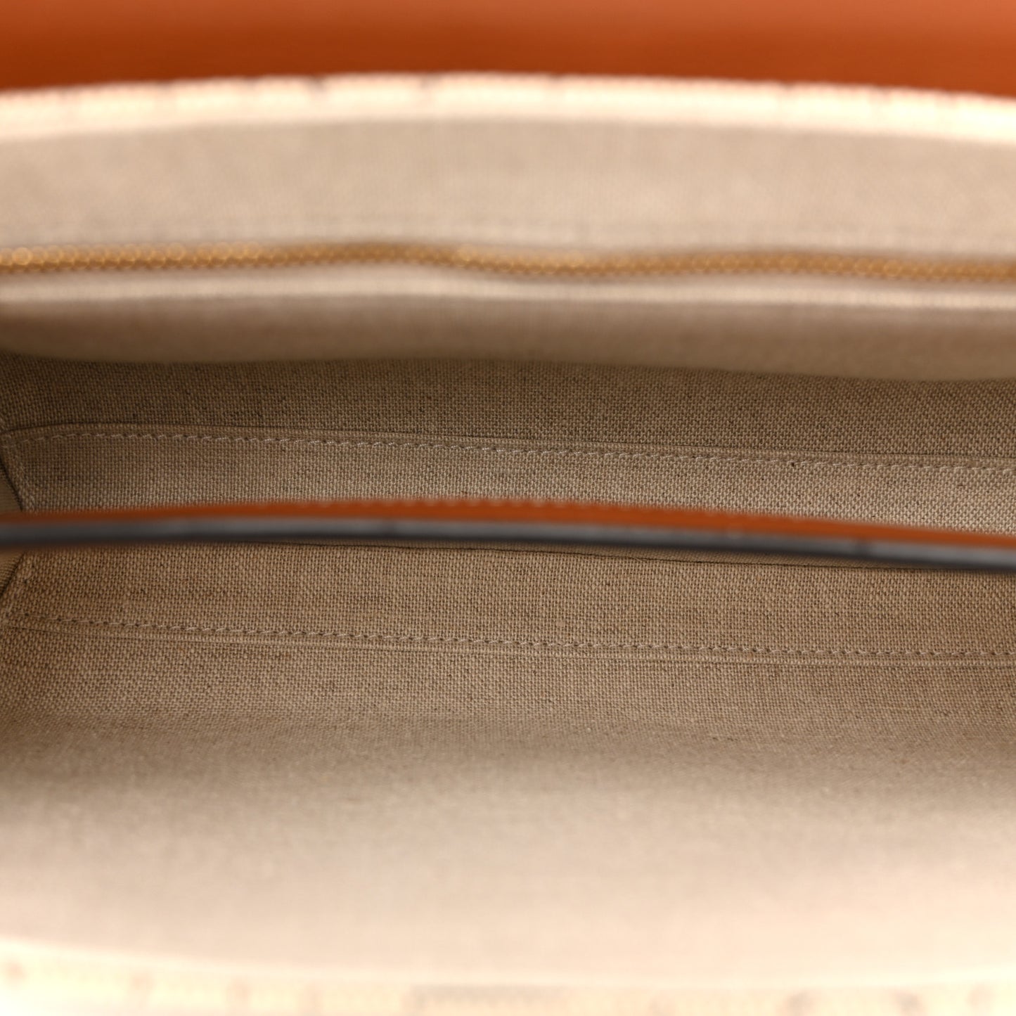 Canvas Smooth Calfskin Teen 16 Crossbody Bag Natural Tan