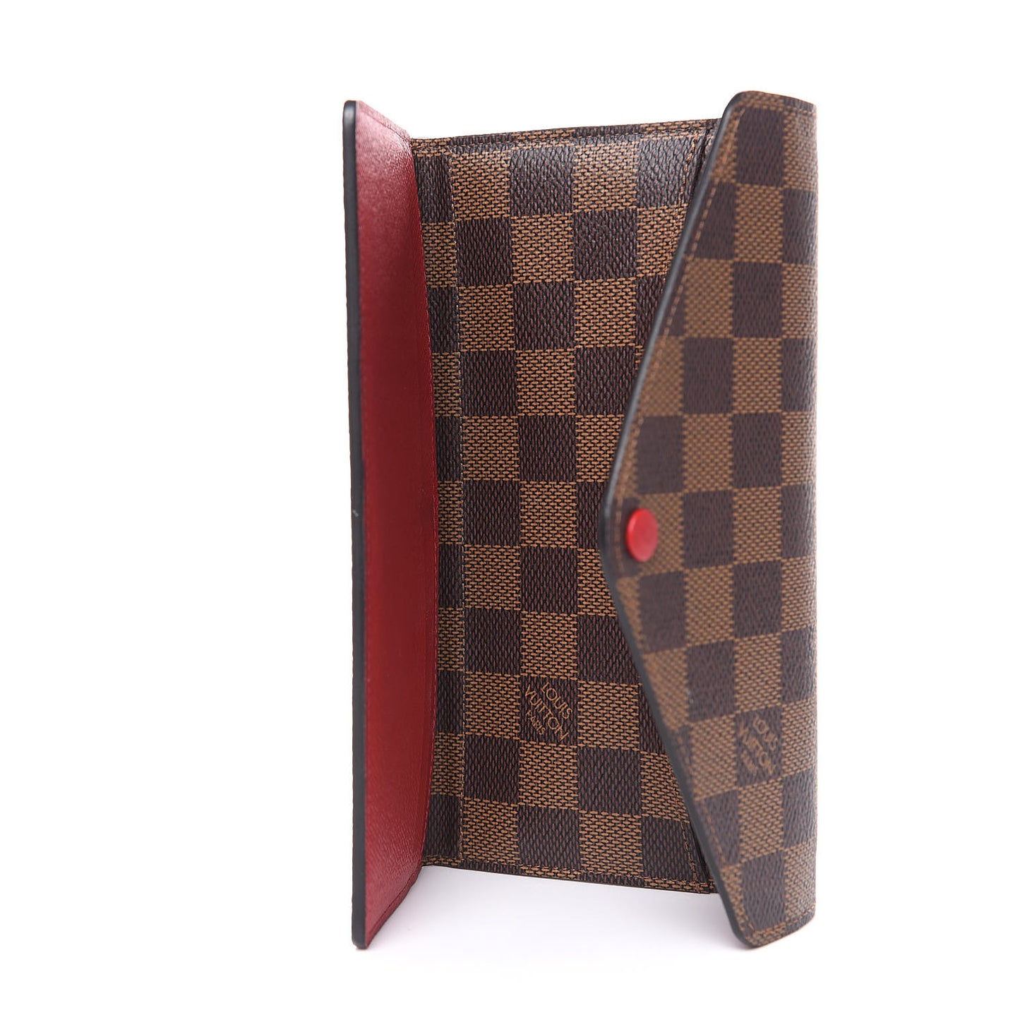 Damier Ebene Josephine Wallet Red