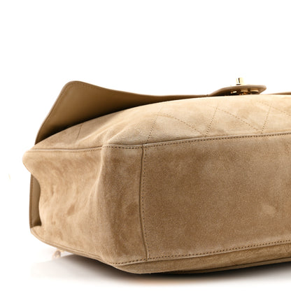 Chanel Suede Calfskin Souplissimo Maxi Flap Dark Beige 9 of 11