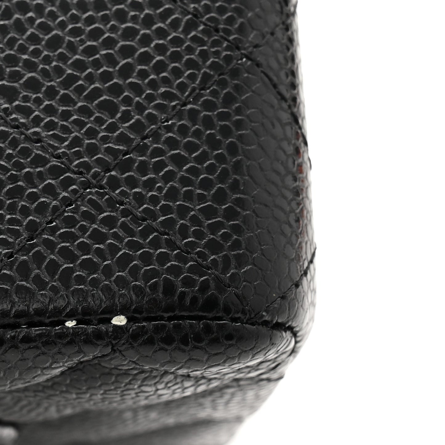 Caviar Quilted Small Double Flap Black