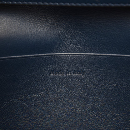 Celine Smooth Lambskin Frame Evening Chain Clutch Steel Blue Plum 6 of 7