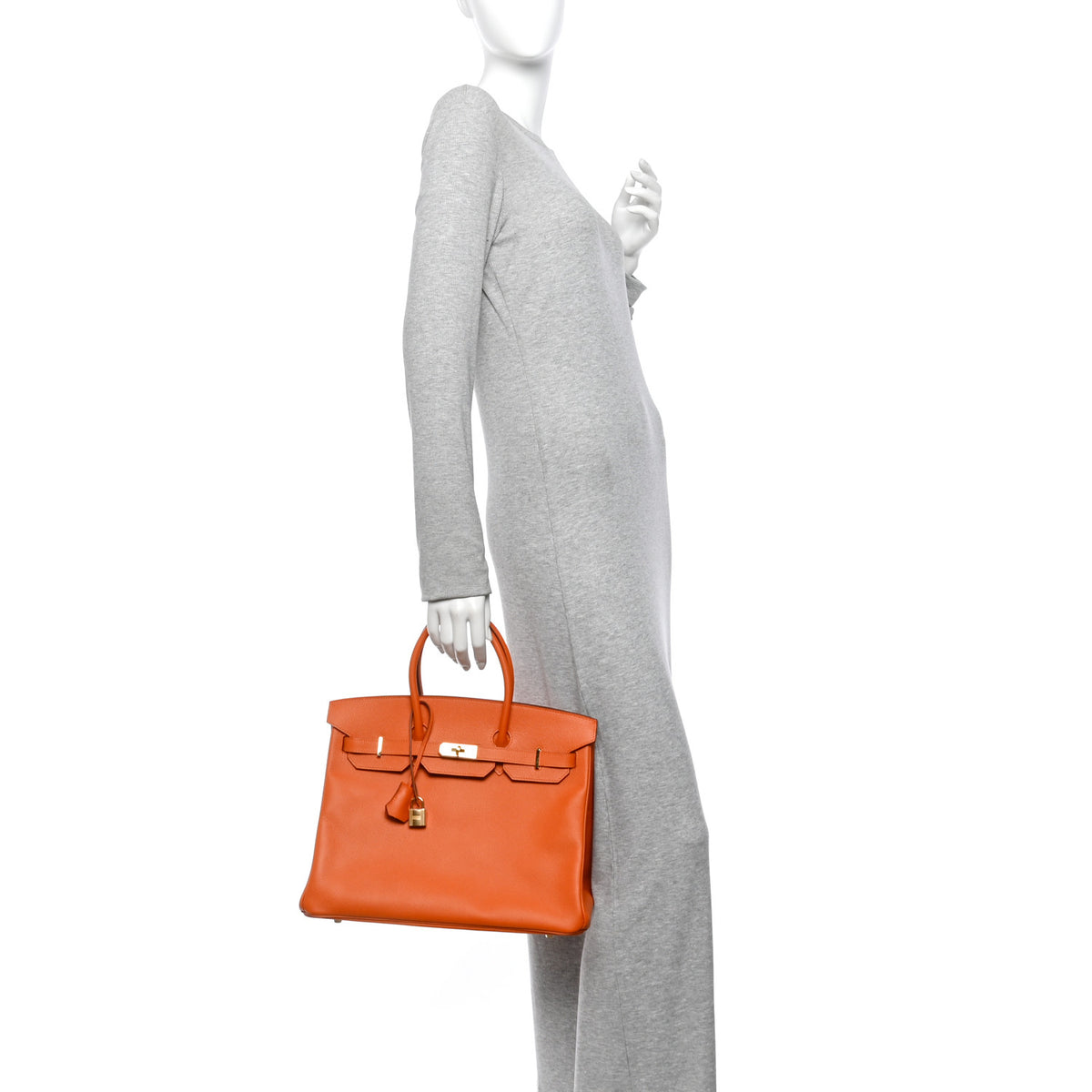 Hermes Epsom Birkin 35 Orange 2 of 13