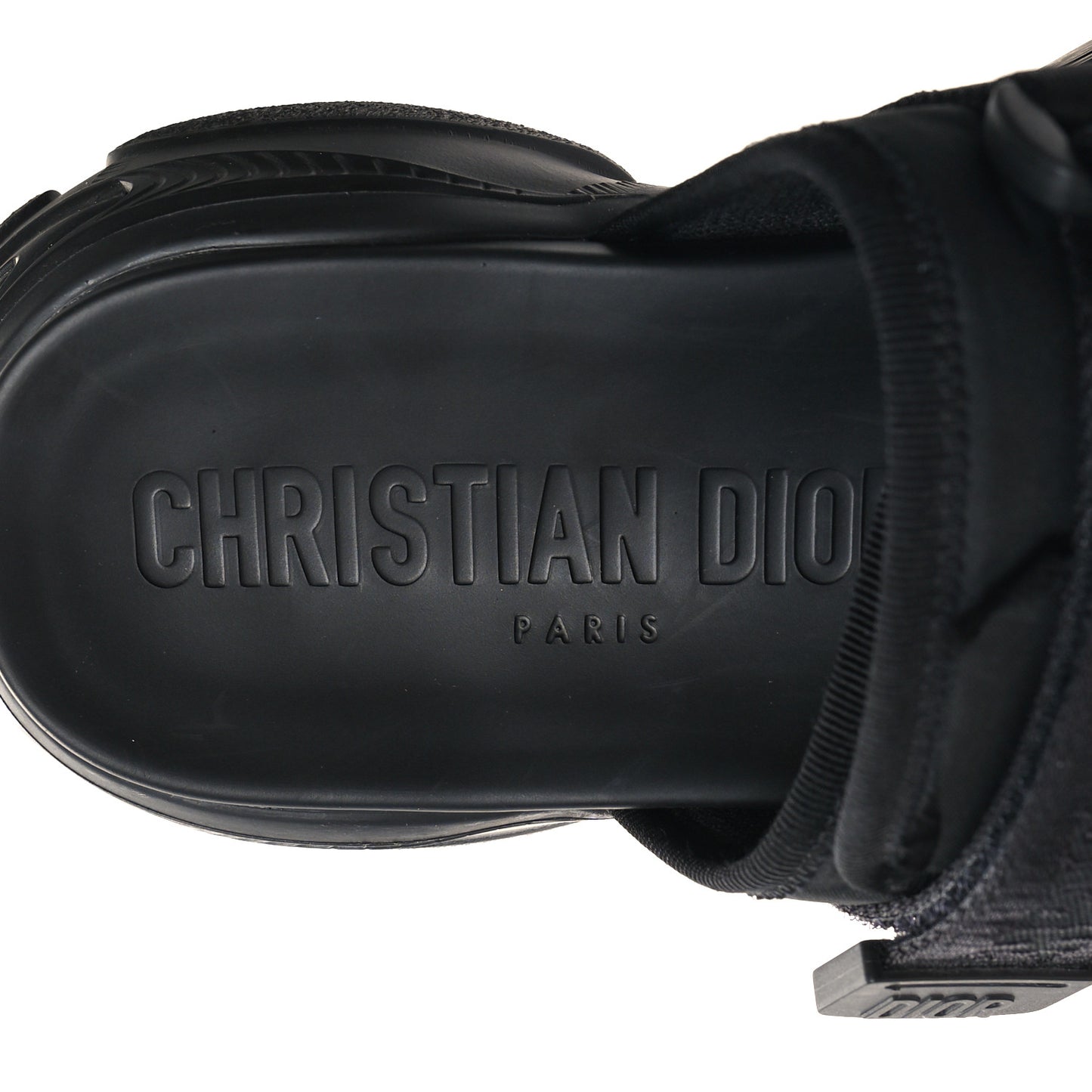 Technical Fabric Camouflage D-Wander Slide Sandals 35 Black