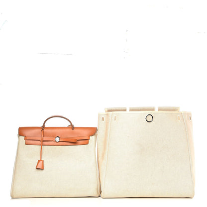 Hermes Toile Vache Hunter Herbag 36 MM Natural 12 of 12