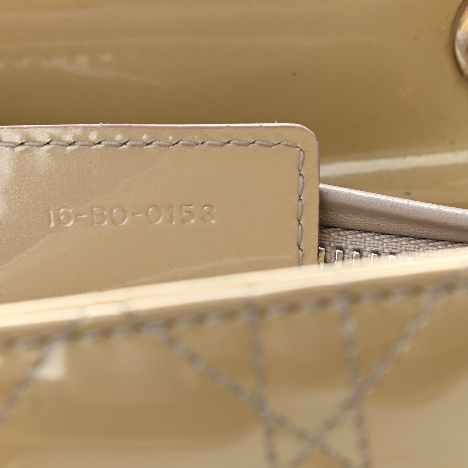 Christian Dior Patent Cannage Medium Lady Dior Beige 7 of 12