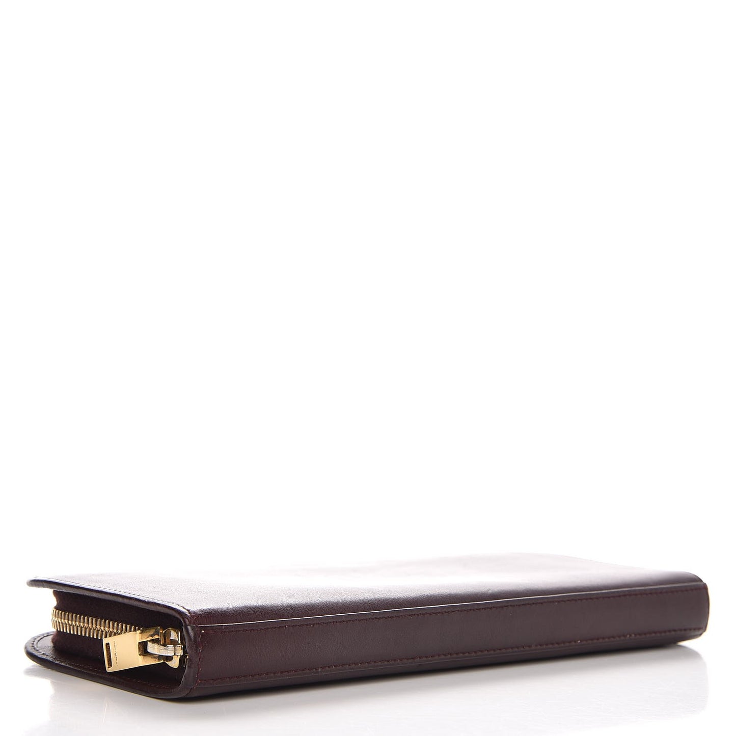 Calfskin Classic Zip Around Continental Wallet Bordeaux