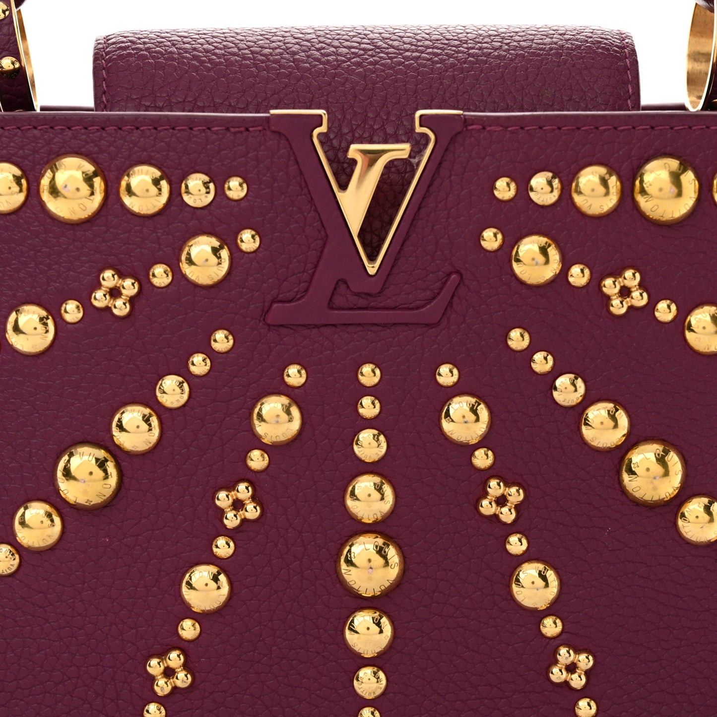Taurillon Studded Sol Capucines BB Magenta