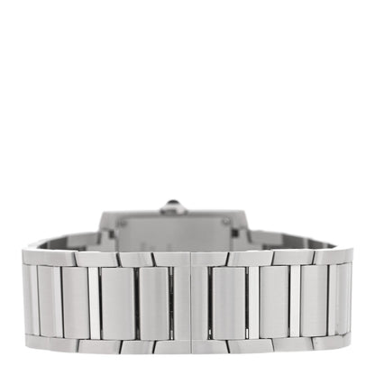 Cartier Stainless Steel Diamond Bezel 27mm Tank Francaise Quartz Watch 3 of 5