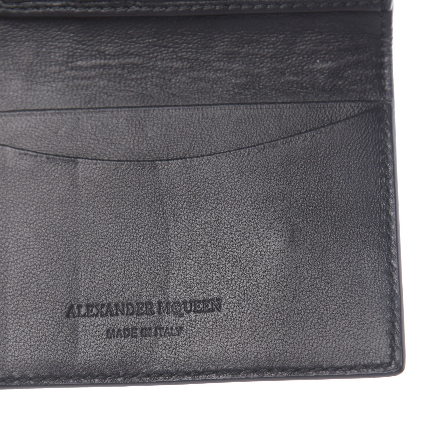Alexander McQueen Calfskin Studded Skull Card Holder Black 6 of 6