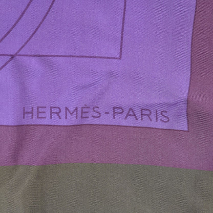 Hermes Silk Dip Dye Ex Libris Scarf 140 3 of 8