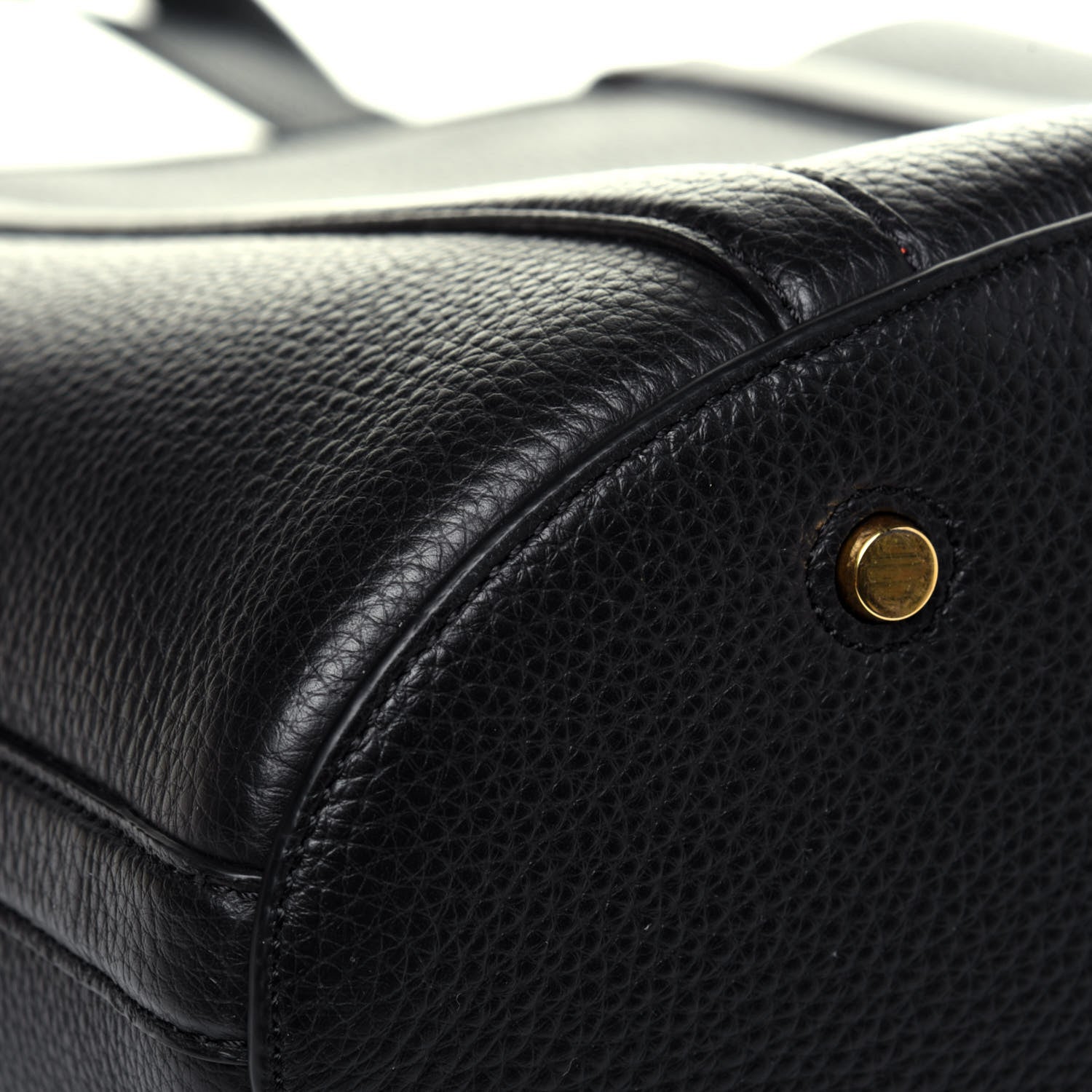 Mulberry Small Classic Grain Calfskin Bucket Tote Bag Black 17 of 21