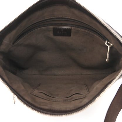 Gucci GG Supreme Monogram Selleria Calfskin Small Flat Messenger Bag Beige Ebony Cocoa Marrone Scuro 9 of 20