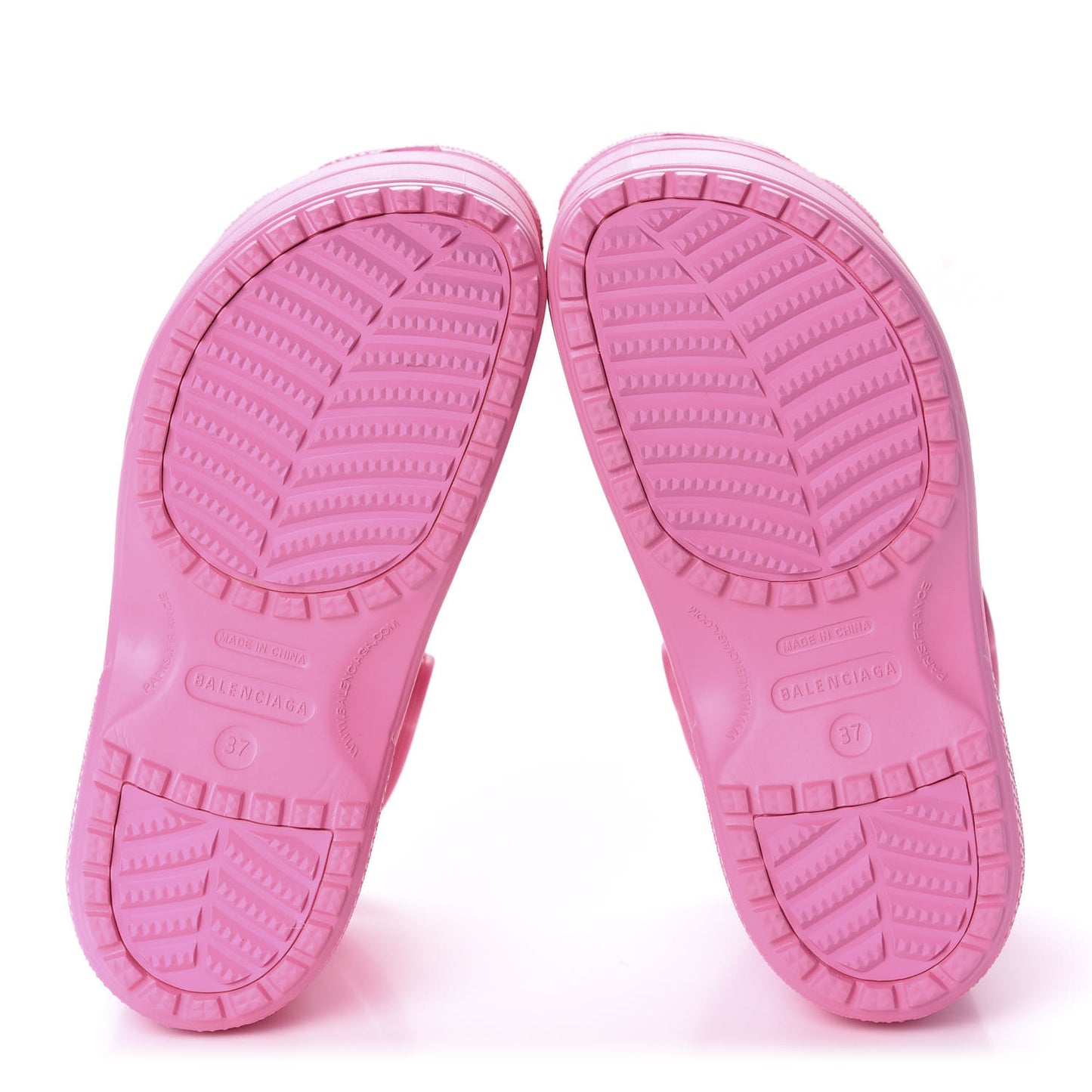 X CROCS Rubber Textured Womens Platform Sandals 37 Rose Bonbon