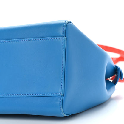Fendi Nappa Colorblock Mini Peekaboo Iconic Satchel Blue Royal Papavero Cuoio 10 of 11