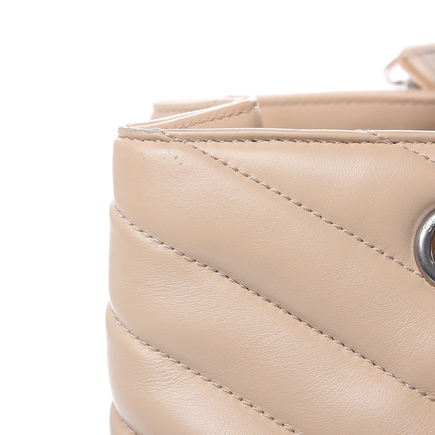 Saint Laurent Calfskin Y Quilted Monogram Large Loulou Shopper Nude Powder 14 of 14