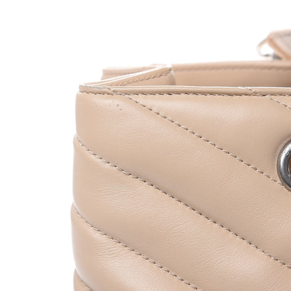 Saint Laurent Calfskin Y Quilted Monogram Large Loulou Shopper Nude Powder 14 of 14