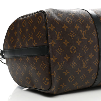 Louis Vuitton Monogram Macassar Keepall Bandouliere 45 8 of 10