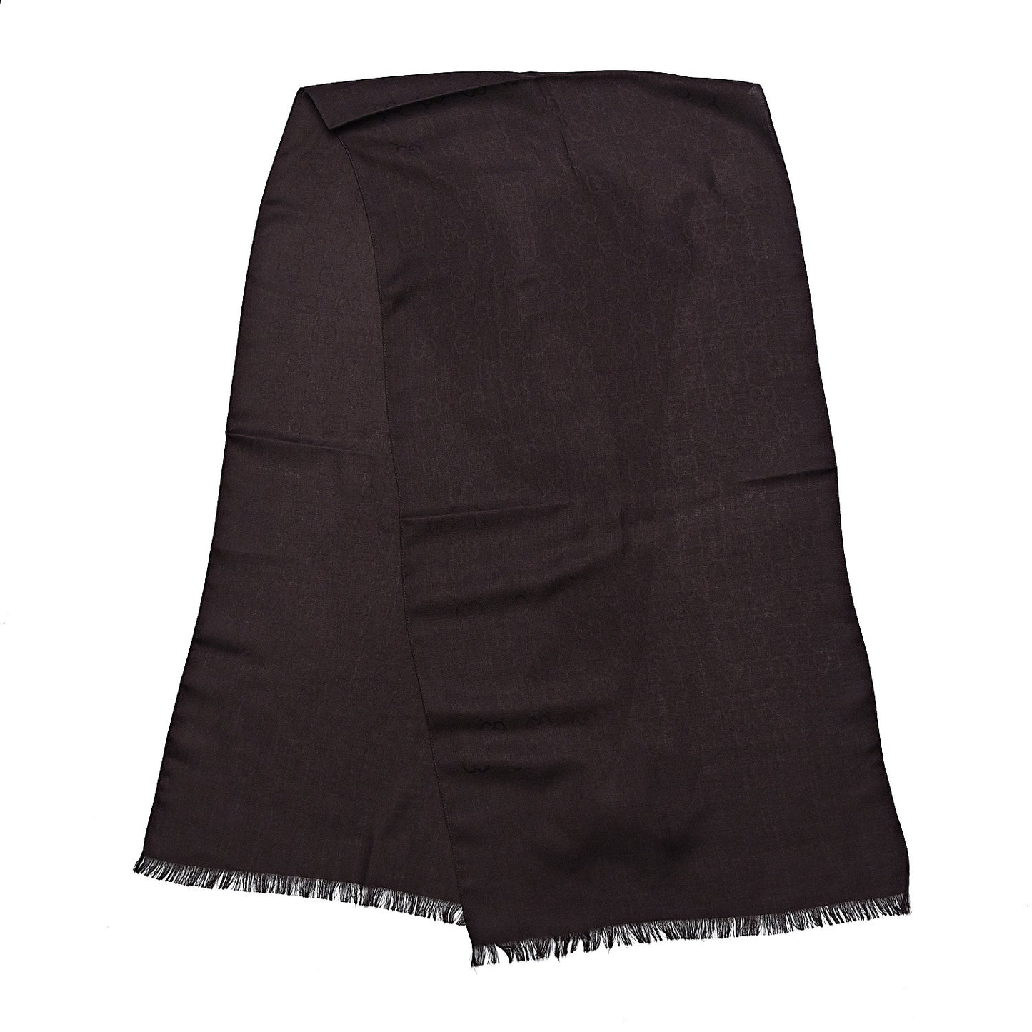 Wool Silk GG Monogram GGNat Scarf Coffee